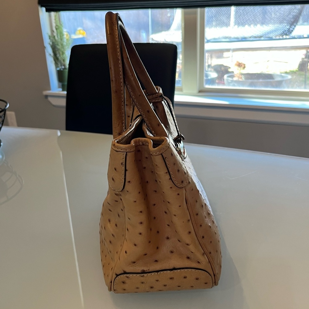 Dooney & Bourke Ostrich Leather Satchel. - Picture 13 of 13